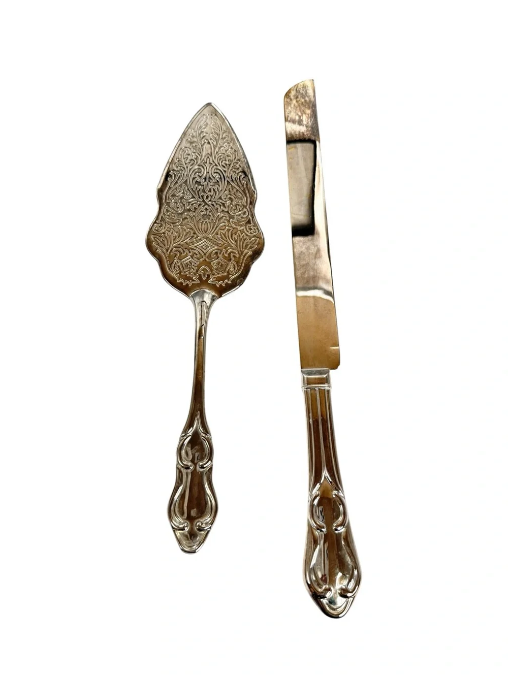 International Silver Company Silverplated Cake Server & Knife Set